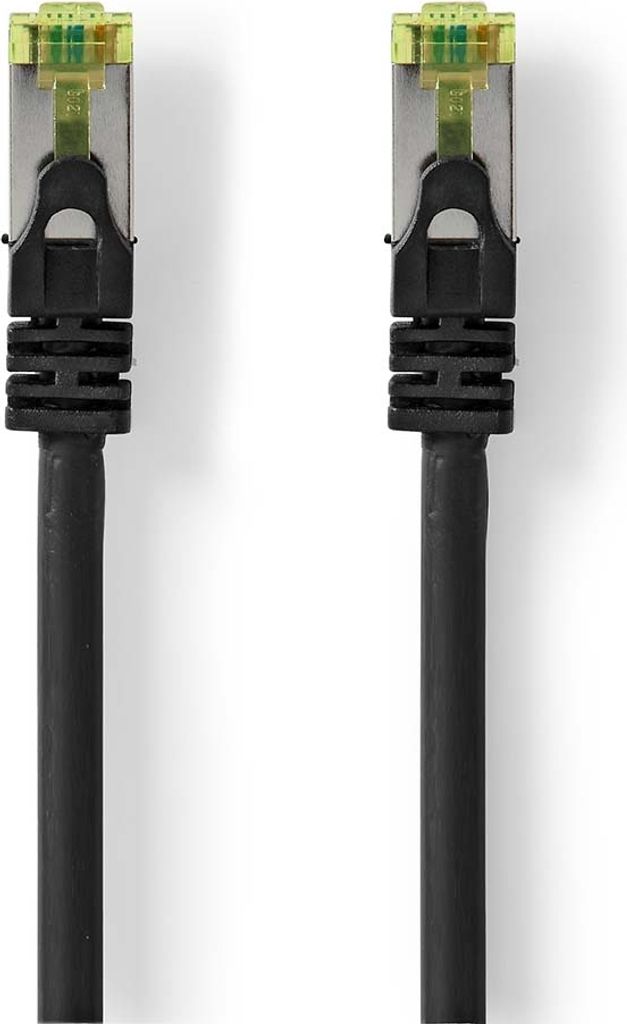 Nedis CAT7-Netzwerkkabel - S/FTP - RJ45 Stecker - RJ45 Stecker - 0.25 m - Snagless - Rund - LSZH - Schwarz - Label