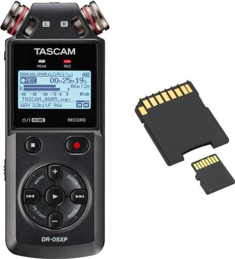 Tascam Audio-Recorder DR-05XP mit SD-Karte