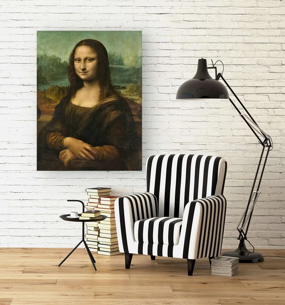 Impression d'art sur toile Mona Lisa de Da Vinci - Format XXL 100x70 cm - 3