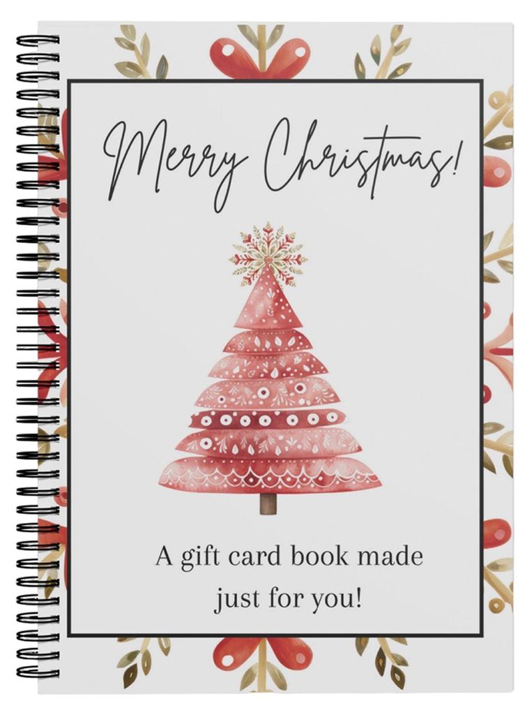 Weihnachtskartenbuch, wiederverwendbares Geschenkkartenalbum, Geschenkkartenhalter für Studenten, Spiralbindung, DIY-Geschenk für Freunde und Fam...