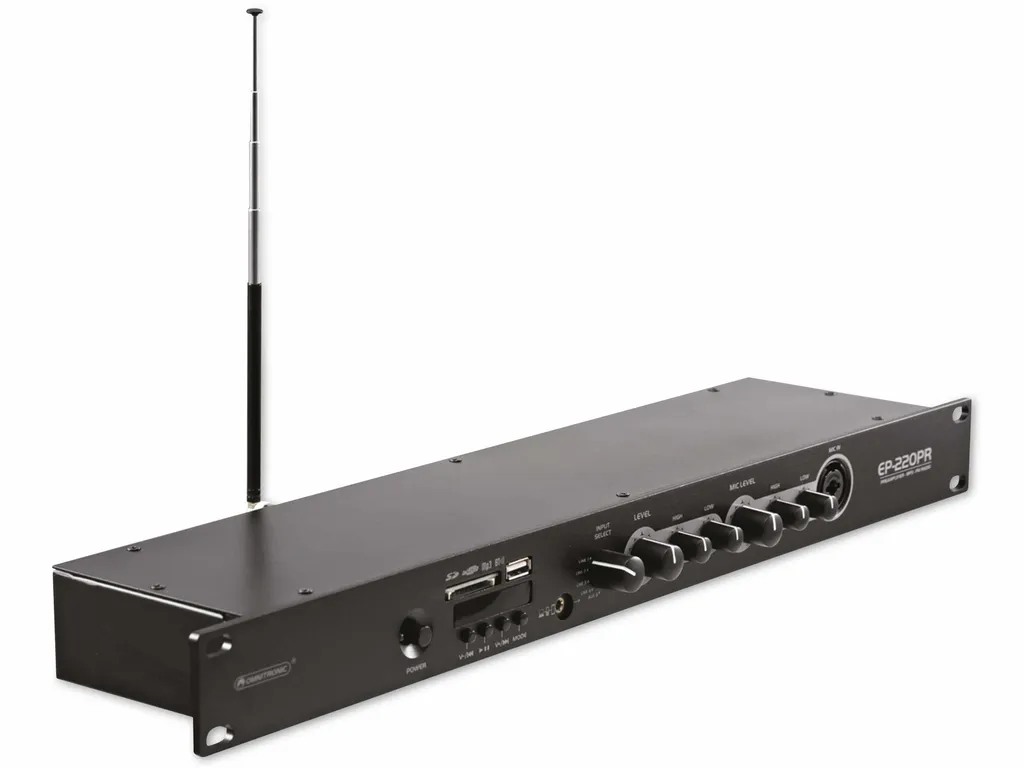 Préampli Rackable Omnitronic EP-220PR Lecteur USB SD et Tuner FM Intégré - 4