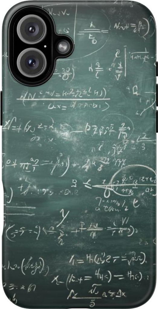 Physik-Formeln auf Kreidetafel – Hülle Kompatibel mit iPhone 16 Plus