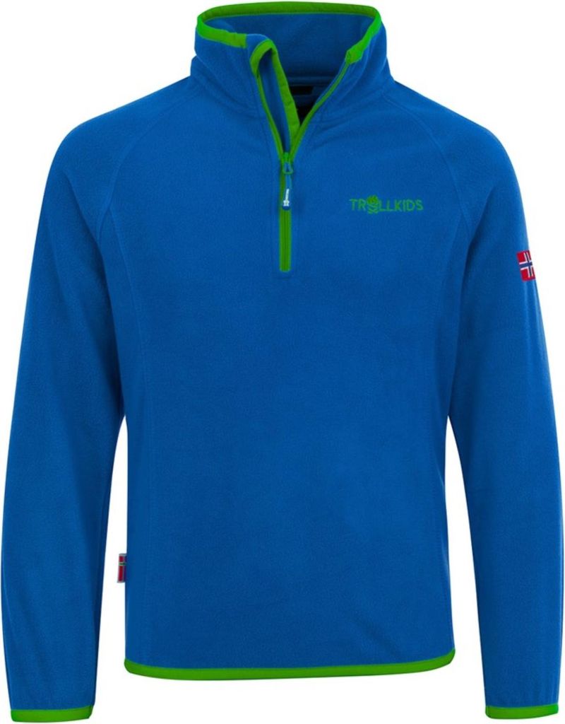 TROLLKIDS Nordland Half Zip Kinder Fleece Pullover blau 140
