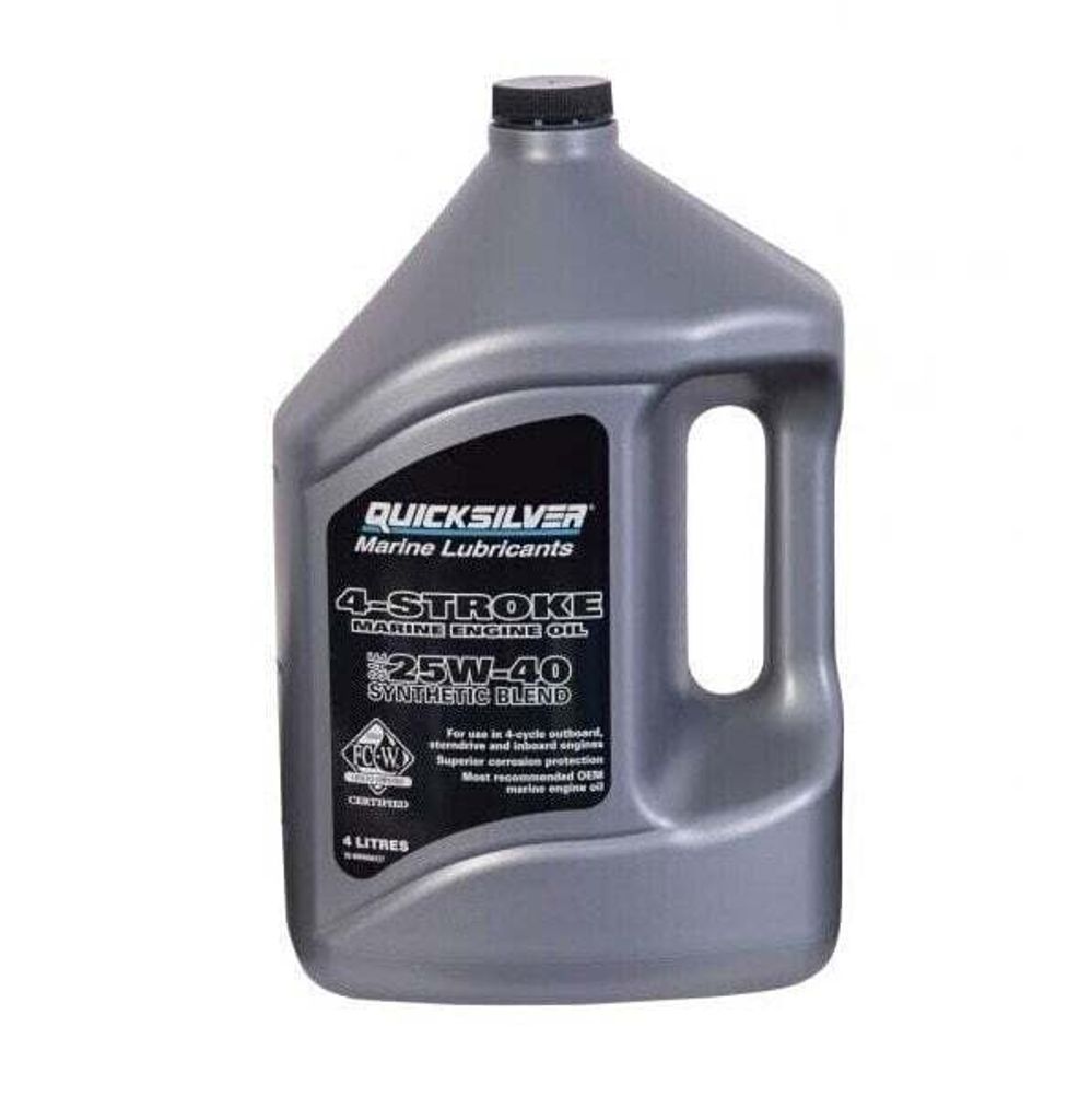 Quicksilver 4-Stroke Marine Oil Synthetic Blend 25W-40 4 L Obrázok produktu 