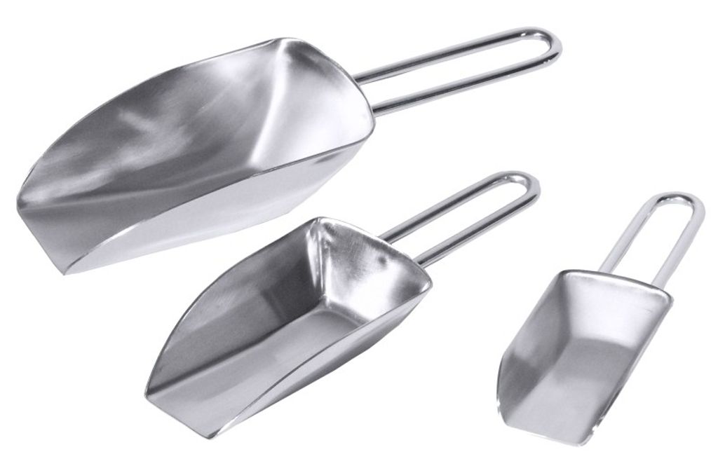Dosierschaufel, Abwiegeschaufel, Edelstahl, 0,03-0,1 Liter wählbar : 17 cm Variante: 17 cm