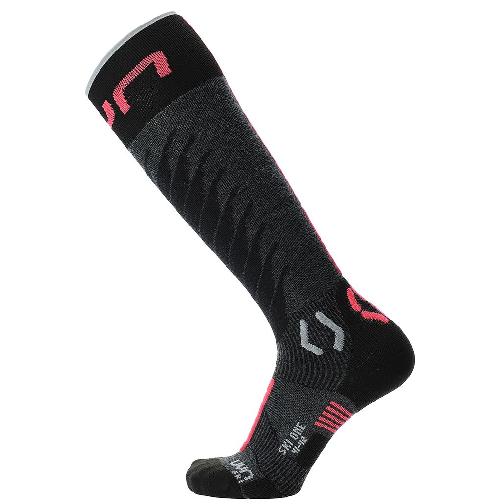 UYN Lady Ski One Merino Socks Anthracite/Pink 35-36 Ski Socken