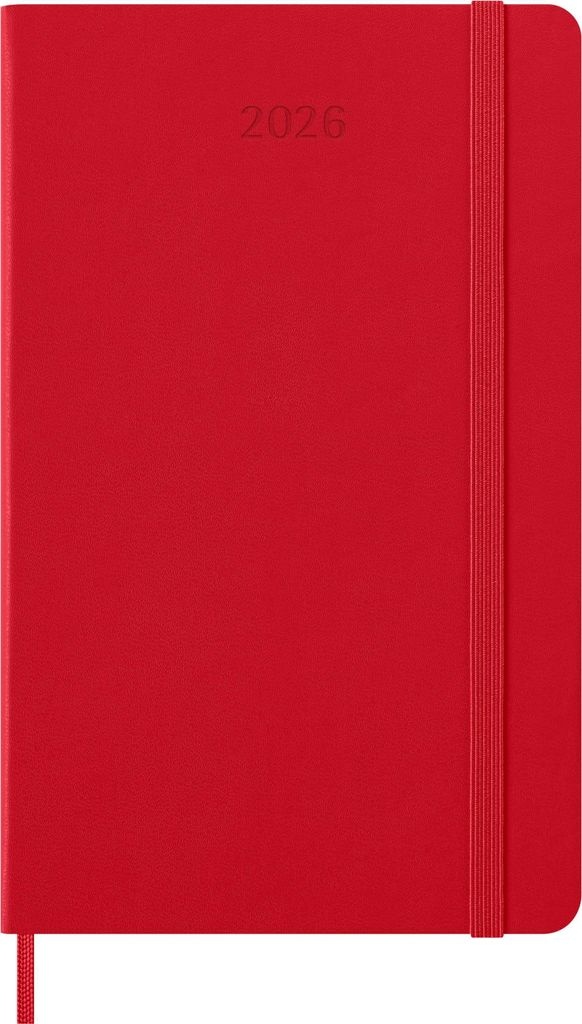 MOLESKINE Buchkalender 2026 Wochen L/A5 Hardcover hellrot