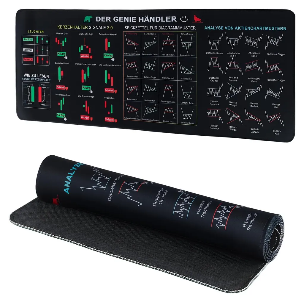 Tapis de souris trading antidérapant pour éviter les erreurs d'ordres