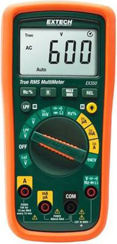 Sécurisez vos mesures avec le multimètre numérique Extech EX350 CAT III 600V