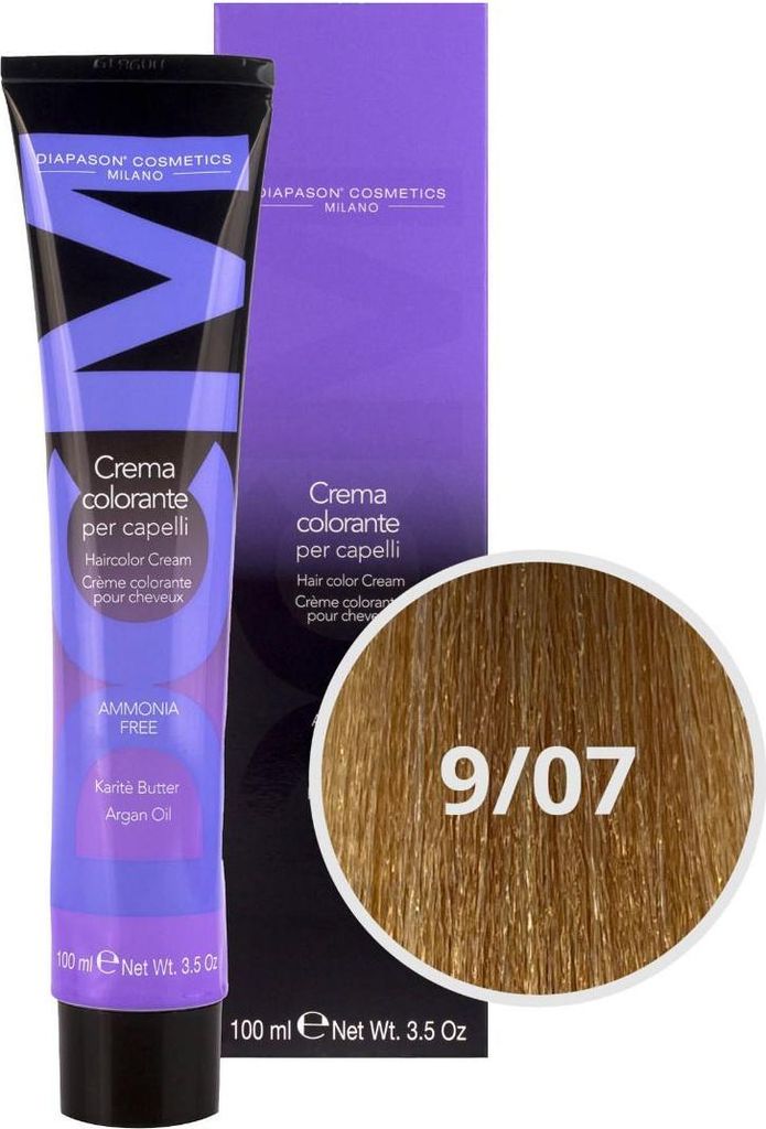 DCM Hair Color Cream Ammonia Free 9-07 Brown 100ml