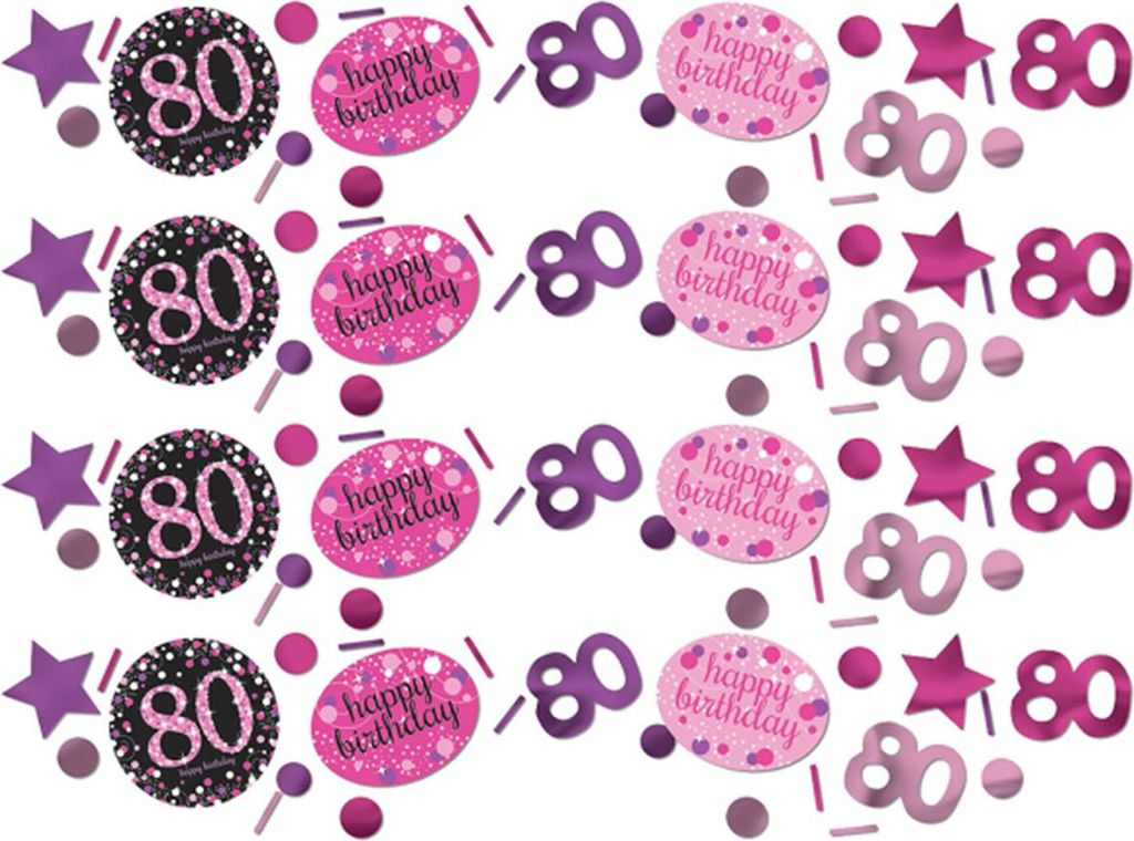 amscan Konfetti Zahl 80 Sparkling Celebration lila/gold 34g