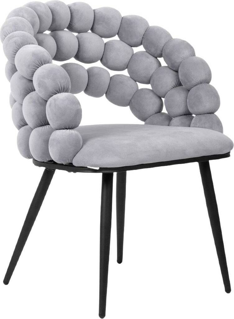 HOMLA BUBBLE Veloursstuhl grau 57,5x61x81,7cm Produktbild 