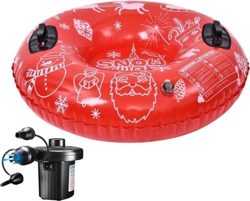 lot de 2 pneus de luge gonflables en PVC, Snow Tube bleu + Image du produit 