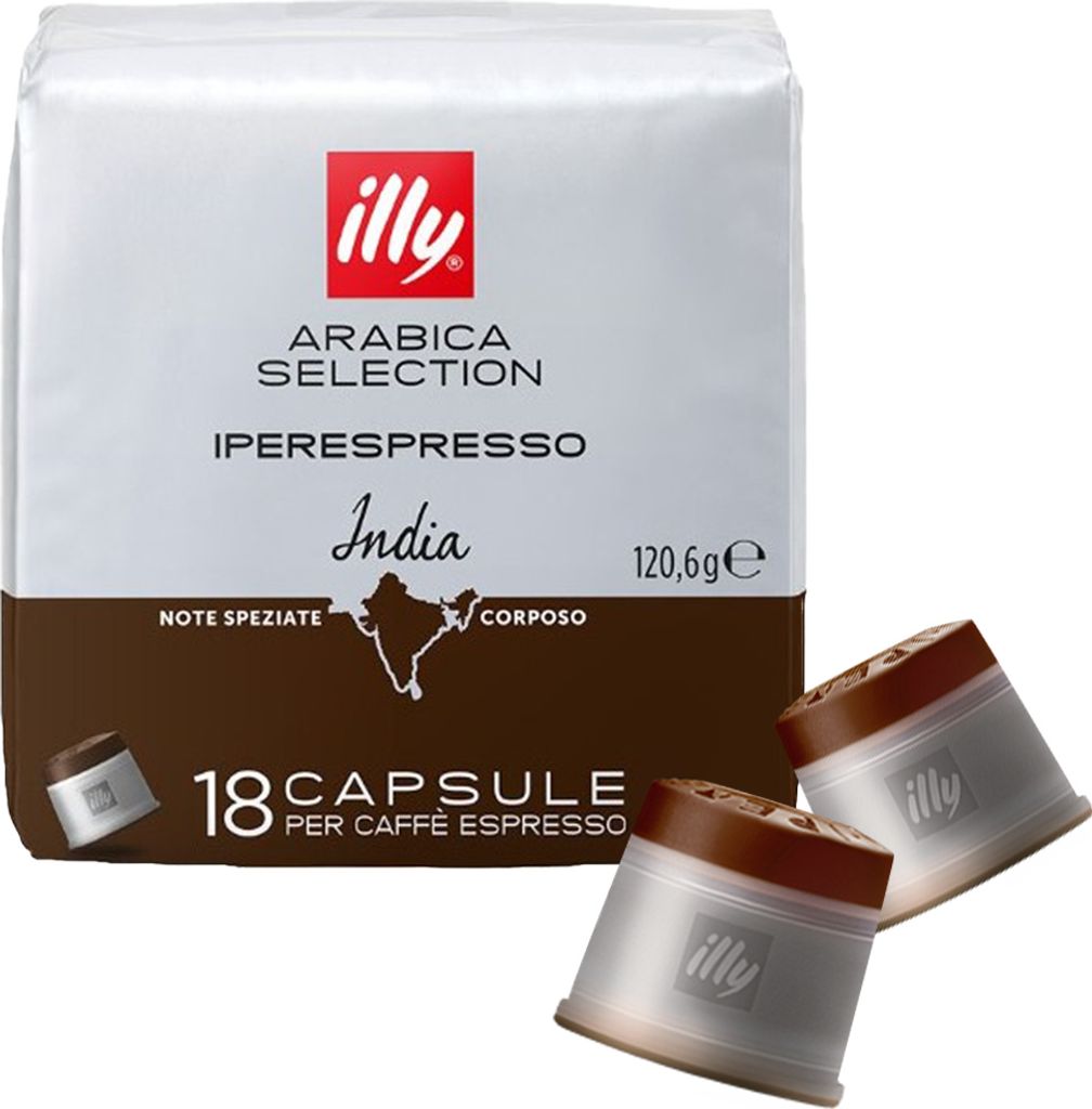 Illy Iperespresso Kapseln Arabica Selection Indien 18 Stück starker Espresso