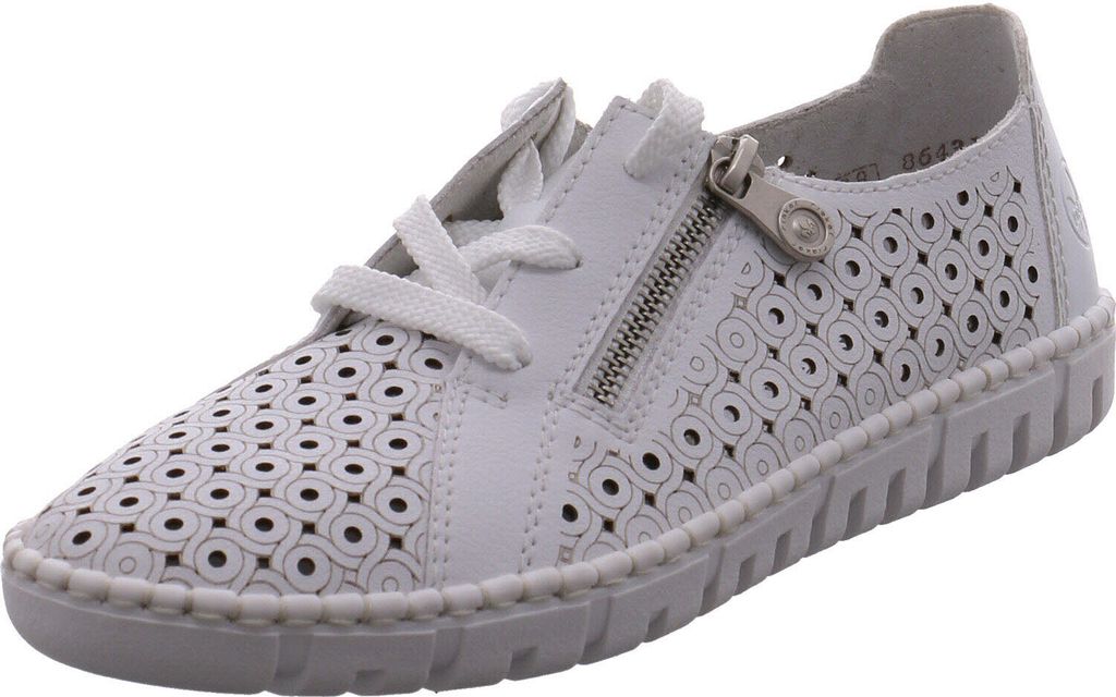 Plateau Sneaker Rieker Weisse Damen Leder Sneaker Rieker Damen