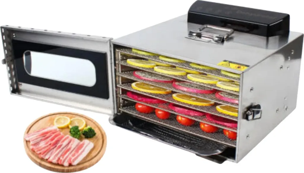 Déshydrateur pour fruits, légumes et Jerky - 6 Plateaux Inox 400W