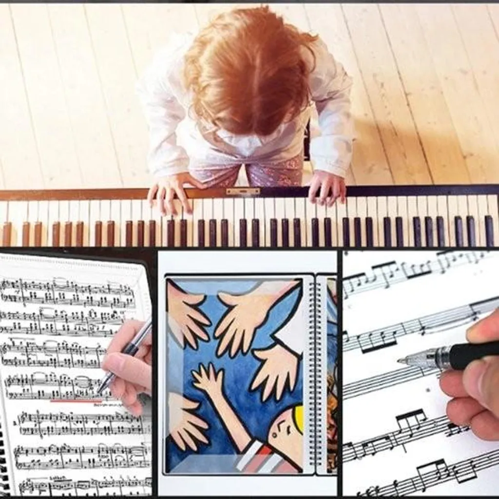 Porte-documents de musique A4 - Cahier de rangement partitions piano 20p