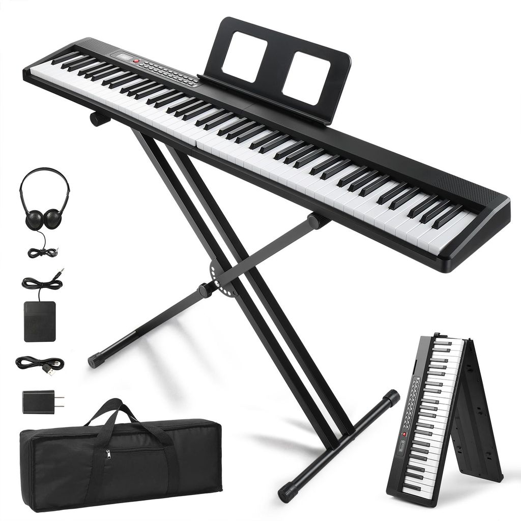FCH Klappbares E-Keyboard mit 88 Tasten,halbgewichtete mit Produktbild 