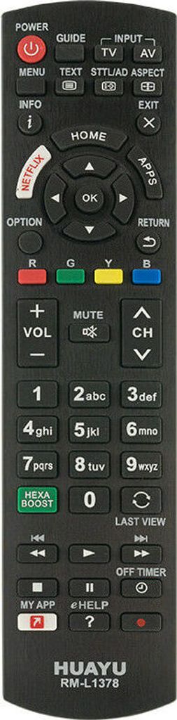 Panasonic Ersatz Fernbedienung für TXL24C3B / TX40CX680E / TX32LX50P