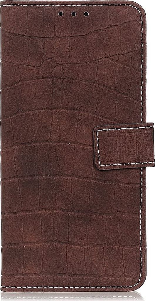 Mobigear Croco Nokia X10 Hülle Klapphülle Geldbörse - Braun