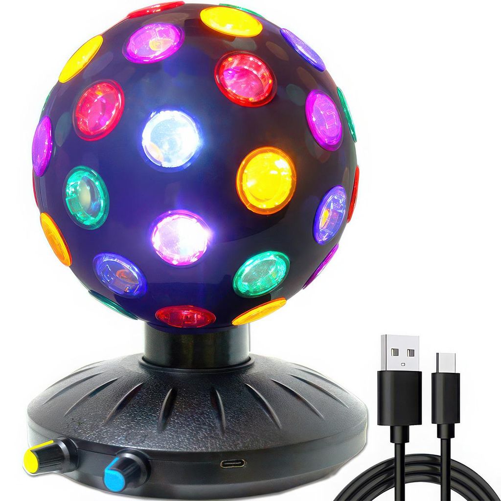 360° drehbare sprachgesteuerte Discokugel mit Produktbild 