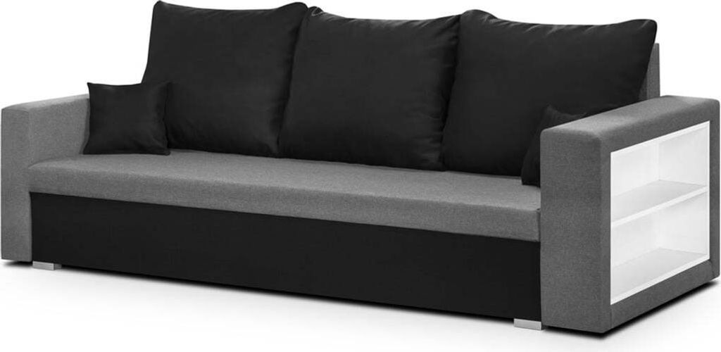 3-Sitzer-Sofa mit Schlaffunktion SAM1 - Schwarz/hellgrau