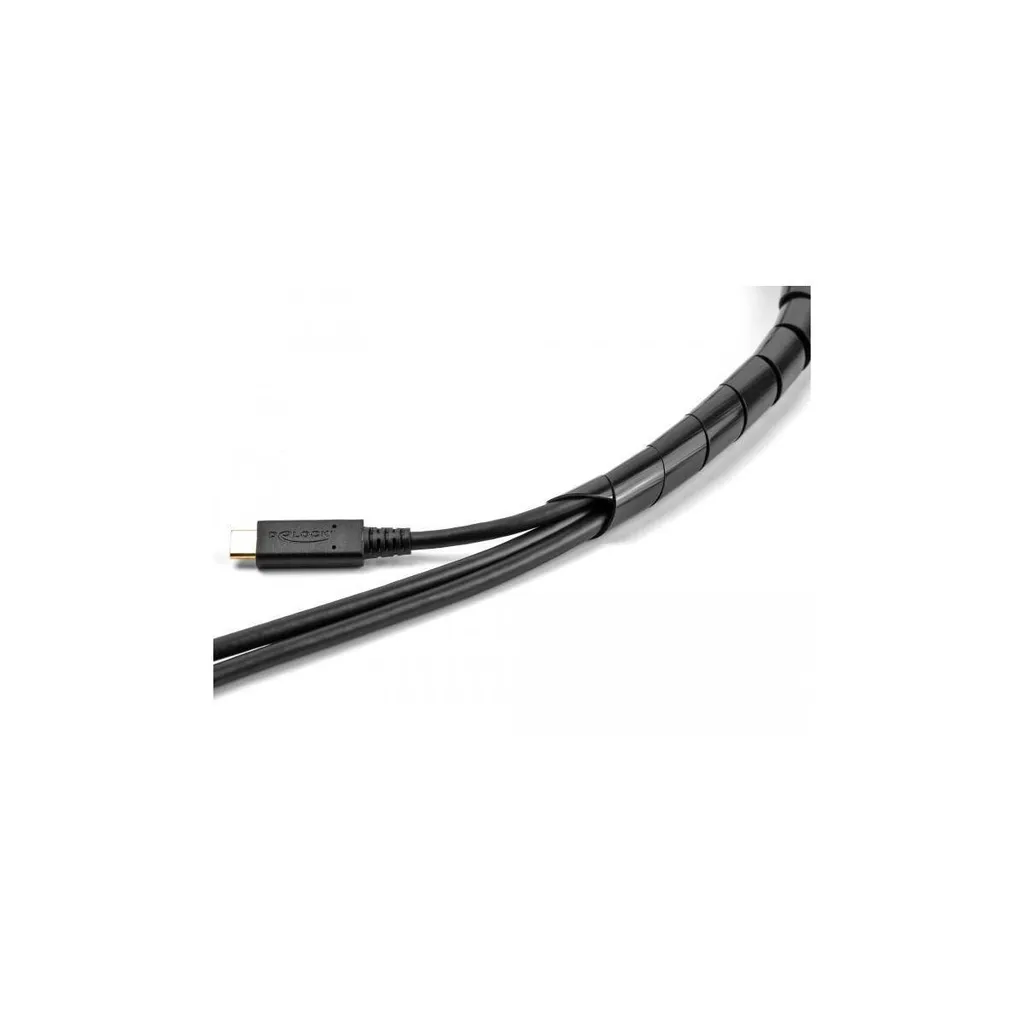 Delock Tubo a Spirale 2m x 16mm Nero | Organizzatore Cavi Professionale - 3