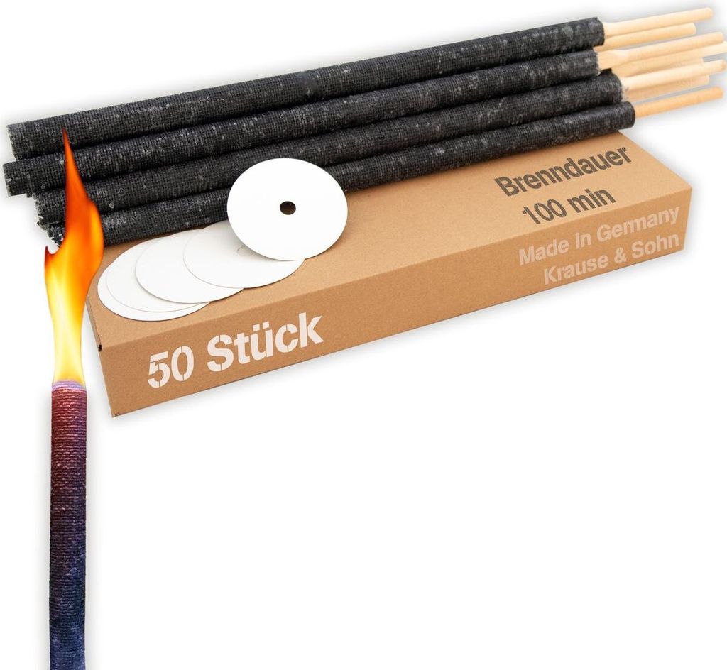 50 Fackeln 100 Minuten Brenndauer Länge 60 cm