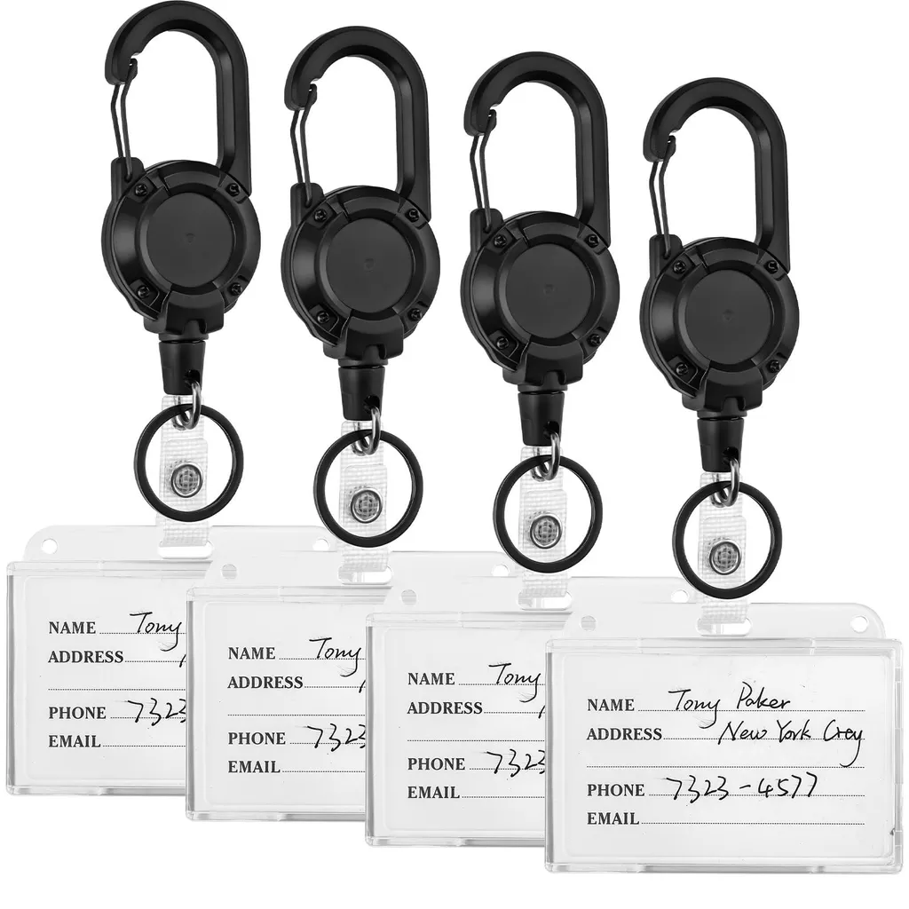 Porte-Badge Rétractable pour Carte de Service et ID avec Lanière de Cou