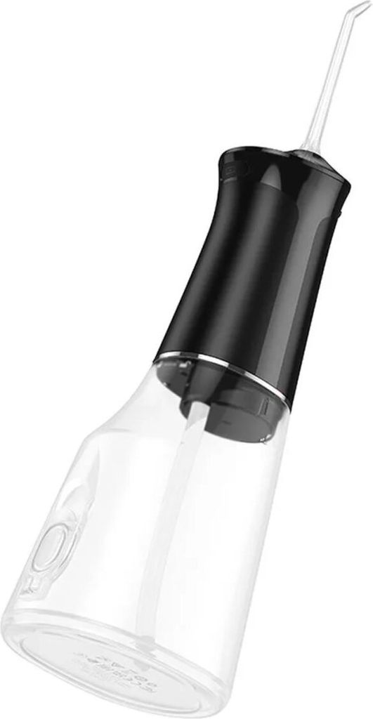 Elektrische Munddusche mit Wassertank 390 ml, IPX7-Wasserbeständig 2000 mAh Schwarz