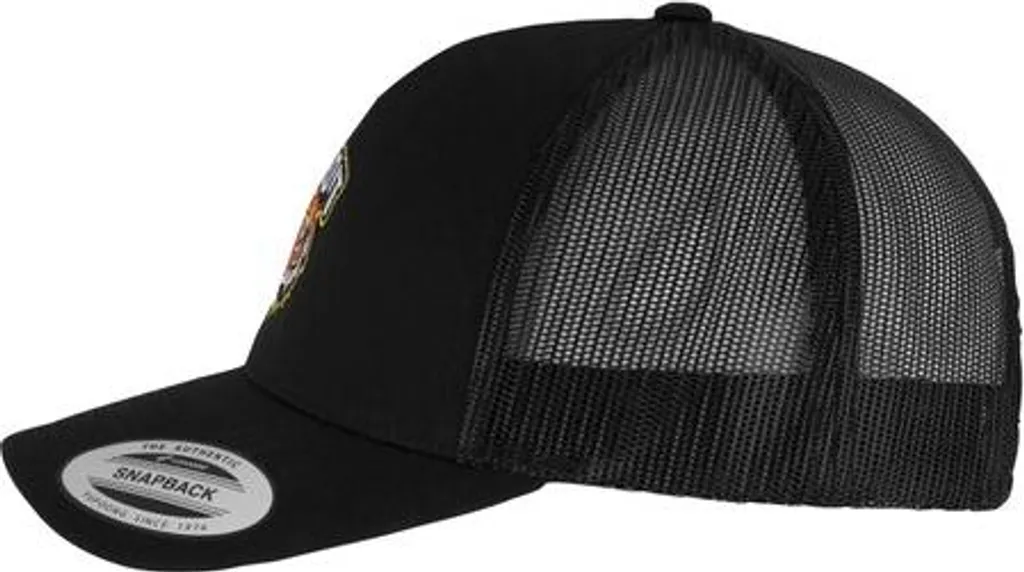 Mister Tee Detroit Tiger Head Patch Cap - Retro 5-Panel Trucker Nero UNI - 4