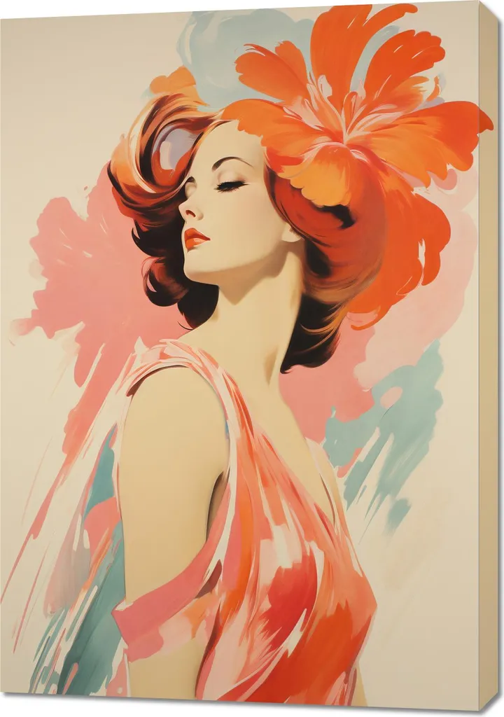 Décoration murale Tableau Mélodie florale 70x100 cm pour votre salon