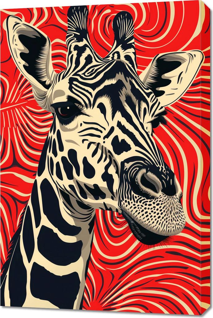 Bild 60x90cm Blick der Giraffe