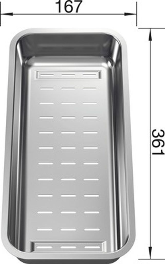 BLANCO 223077, Edelstahl, Edelstahl, 361 mm, 167 mm Produktbild 