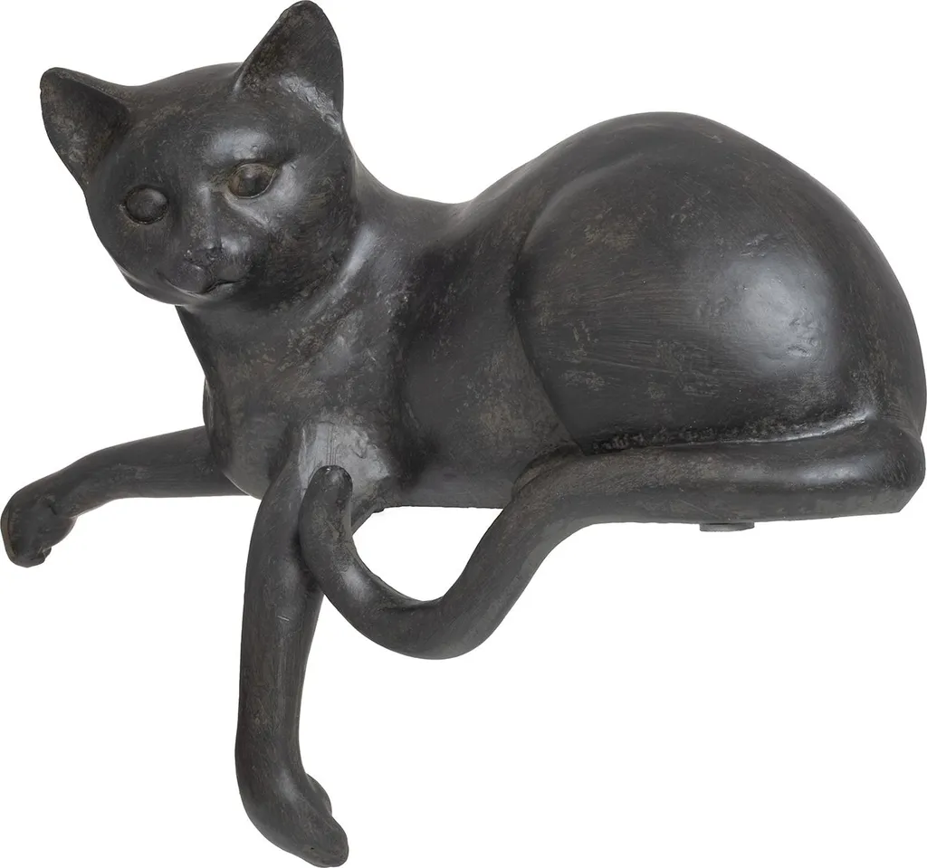 Décoration Intérieure Chat Couché - Statuette Style Antique H 20 cm
