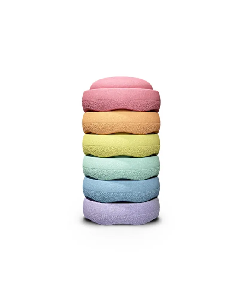 Jeu d'équilibre Bois Mini Rainbow Pastel - Motricité Fine et Calme
