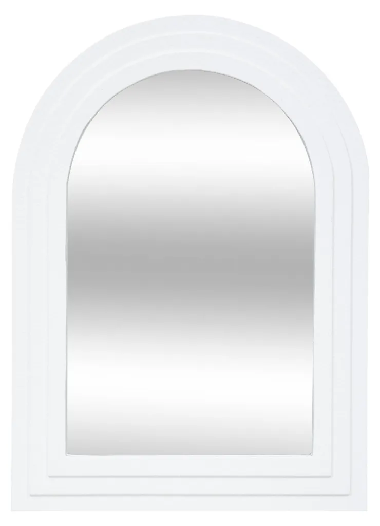Miroir bois blanc Emily 55cm avec cadre sculpté Atmosphera intérieur