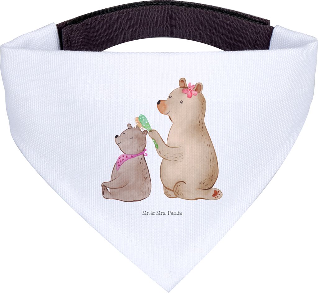 Mr. & Mrs. Panda Hunde Halstuch Bär Kind - Weiß - Geschenk, Für, Muttertag, Mutter, Mama, Hundehalstuch, Hund, Hunde-Halstuch