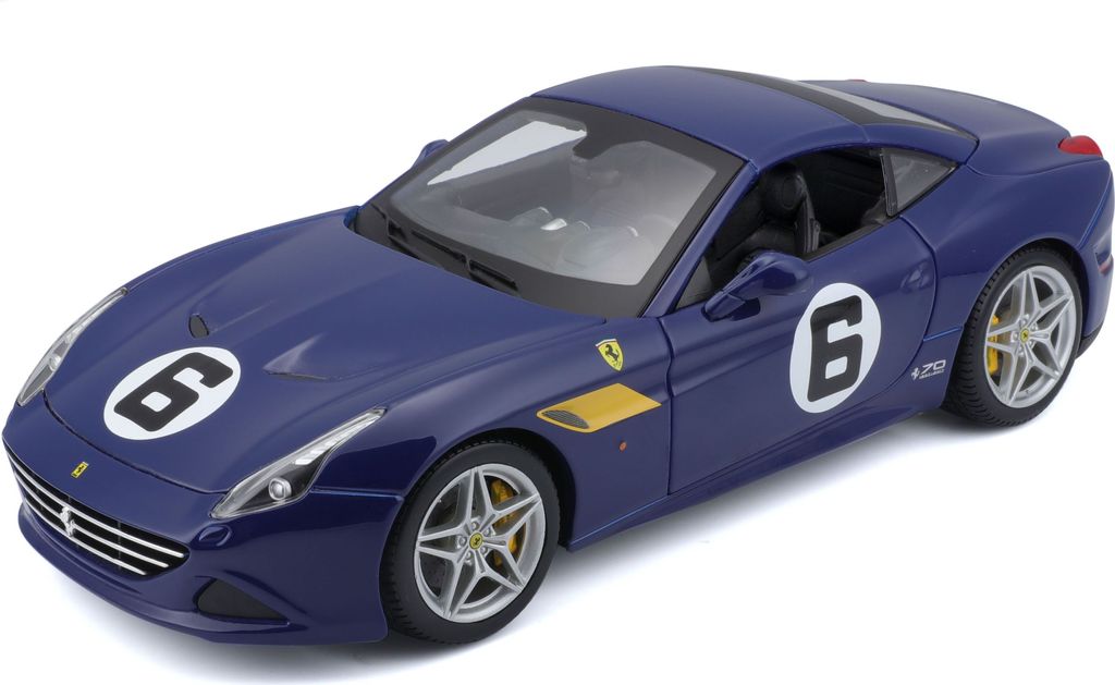 Bburago 18-76104 - Modellauto - Ferrari California T The Sunoco (blau, Maßstab 1:18)