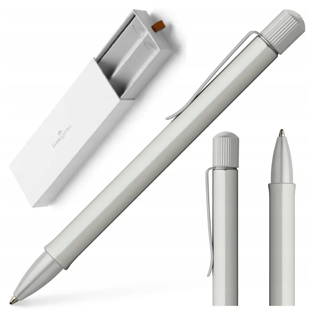 Faber-Castell Hexo Biro Argento Opaco | Penna a Sfera Professionale