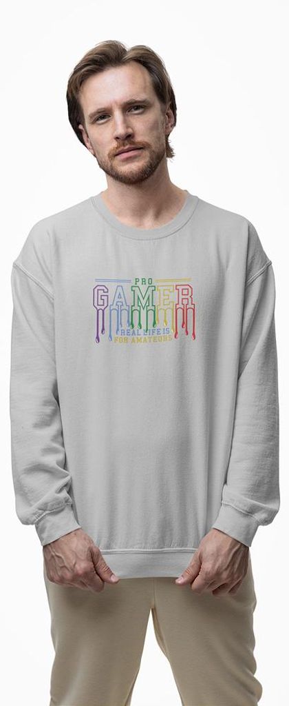 D&B Design Uni Pullover SWST00200 ProGamer HellGrau-Größe L
