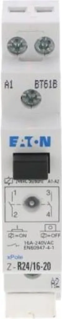 Relais Eaton 24V DC 16A avec 2 contacts NO - Haute performance Z-R24