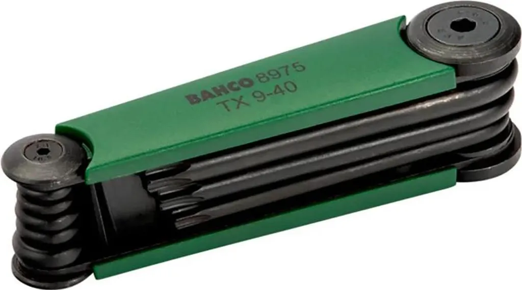 Set de 8 clés Torx phosphatées Bahco haute résistance finition noire