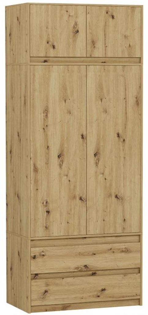 Skříň šatna s nástavcem 90x234 cm FRAMIRE B-9-NTIP artisan Obrázek produktu 