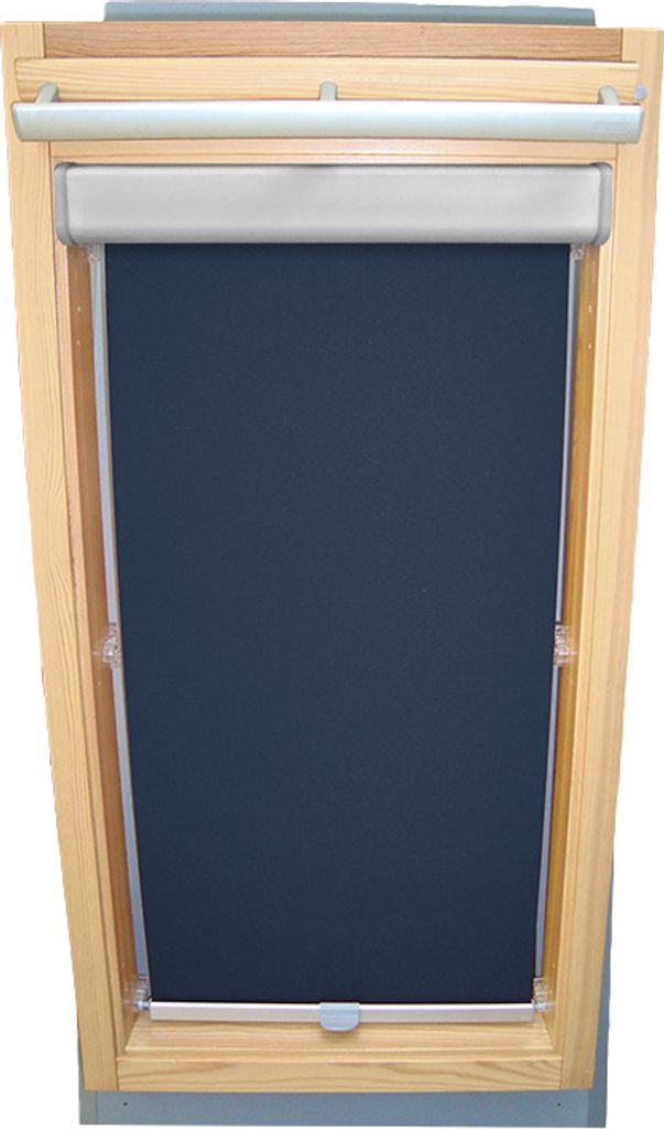 Rollo für VELUX Dachfenster Abdunkelung Komfort Premium mit Blende und Haltekrallen GGL/GPL - 308 oder M08 - dunkelblau