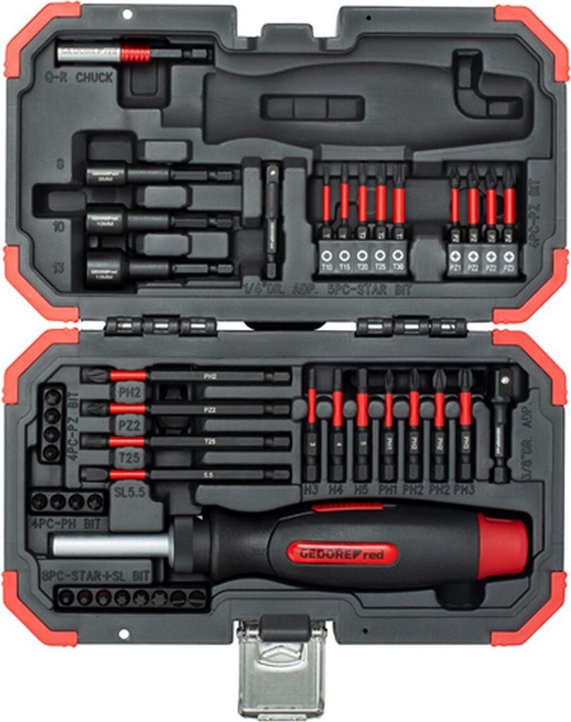 Bitsortiment R33003043 43-tlg.PH/PZD/TX/Schlitz GEDORE RED Produktbild 1