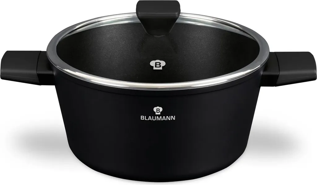 Pentola con coperchio 28 cm Blaumann BL4002 | Nero Argento