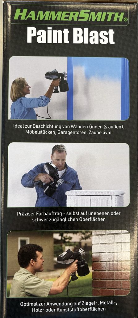 Lutranstra Farbsprühsystem 700W HVLP | Mit 1500ml Behälter & 4 Düsen | Für Möbel & Heimwerker