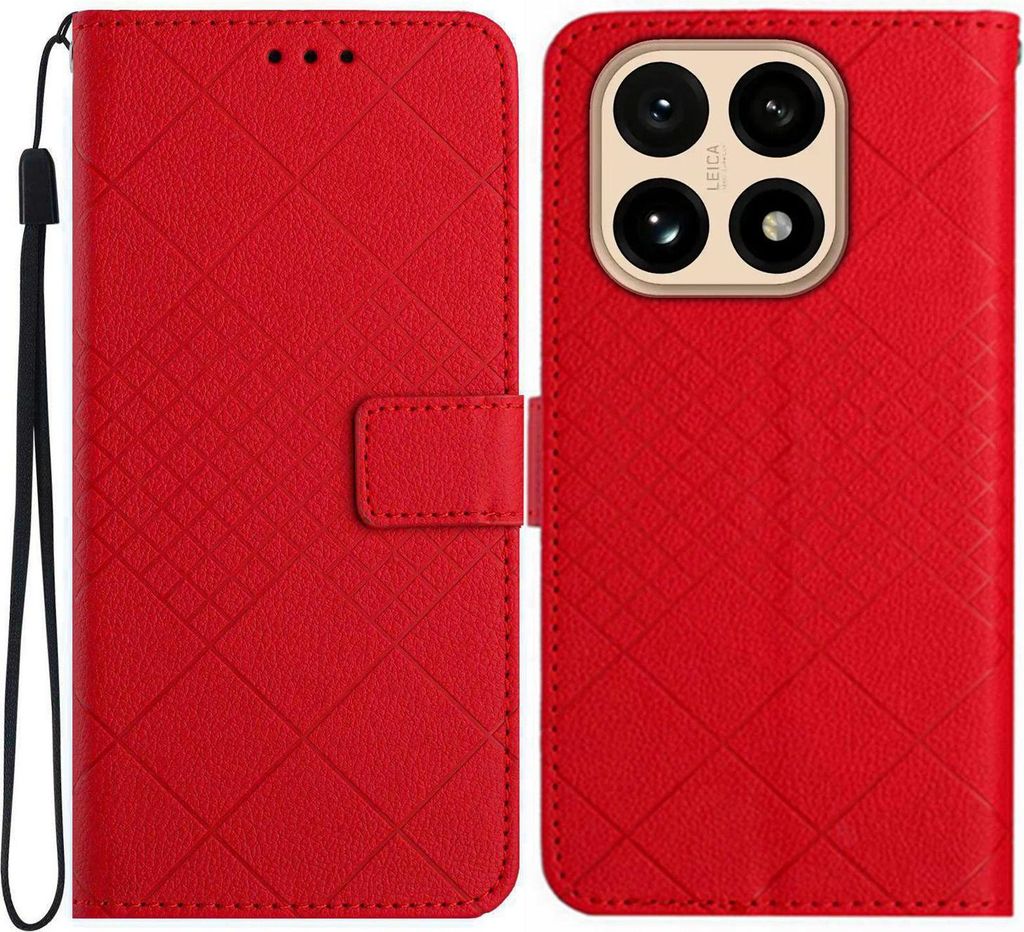 Xiaomi 15T Hülle - Coverup Rhombus Klapphülle - Rot