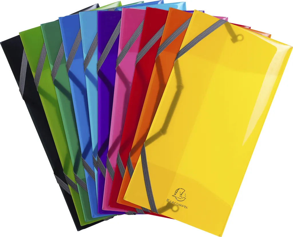 Pochette à rabats résistante en plastique PP 5/10e lot de 10 Exacompta